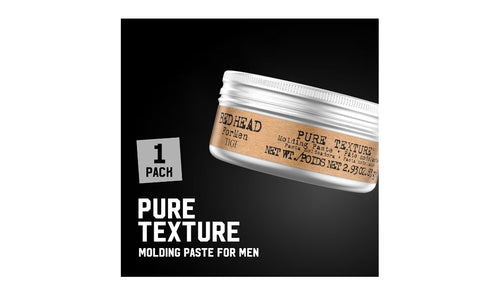 Bed Head by TIGI - Bed Head For Men Pure Texture Hair Paste - Professional Firm Hold Hair Styling - Perfect For Short to Medium Length Hair - 83g